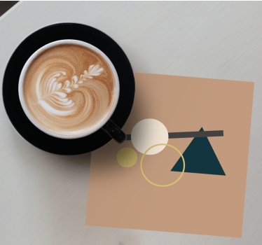 Modern poháralátétek geometrikus formákkal és körrel - TenStickers
