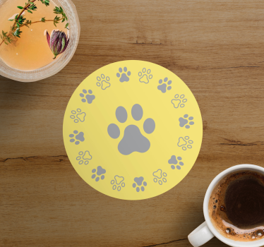 Modern poháralátétek kutyanyom mintával - TenStickers