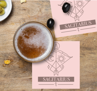 Nyilas zodiákus jel poháralátétek sörszőnyegek - TenStickers