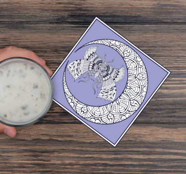 Pillangó mandala hold pillangó alátét készlet - TenStickers