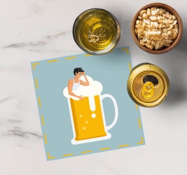 Poháralátétek sörszőnyegek pihentető söröskép - TenStickers