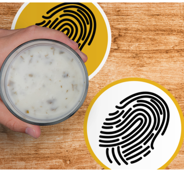 Poháralátétek szörnyszülött egyedi ujjlenyomat minták - TenStickers