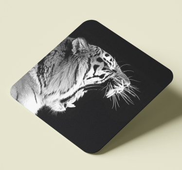 Poháralátétek szörnyszülött - fenséges tigris profil - TenStickers
