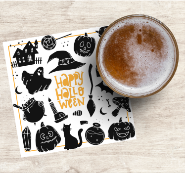 Rémisztő halloween illusztrációk poháralátétekhez - TenStickers