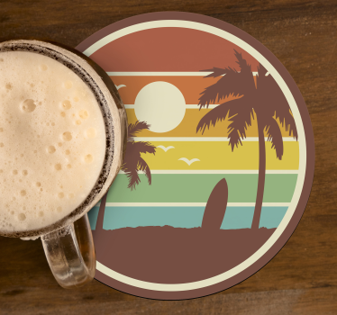 Retro surf táj ital alátét - TenStickers