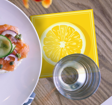 Sárga citrom szelet citrus alátét - TenStickers