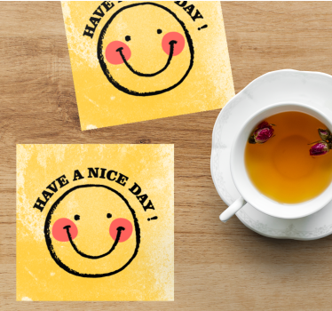 Szép nap festett arc mondások poháralátétek - TenStickers