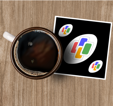 Színes Áttetsző formák poháralátétek szörnyszülött - TenStickers