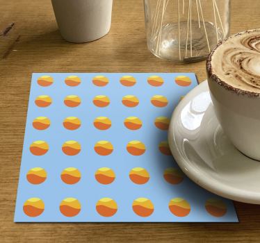 Színes körmintás poháralátétek modern - TenStickers