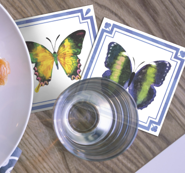 Színes pillangók csempe pillangó alátét készlet - TenStickers