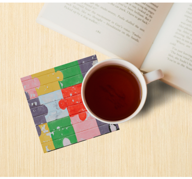 Színes puzzle mintás poháralátétek szörnyszülött - TenStickers