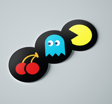 Színes retro ikonok poháralátétek szörnyszülött - TenStickers