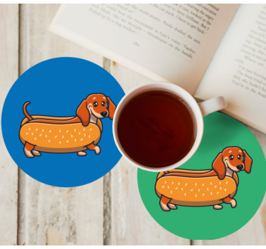 Tacskó kiskutya modern ital alátét - TenStickers