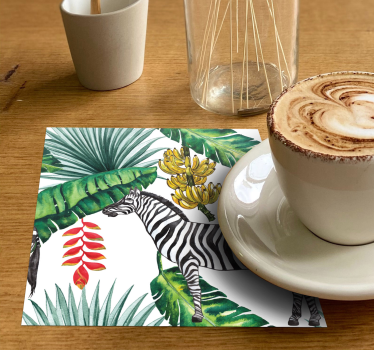Természet minta zebra alátét - TenStickers