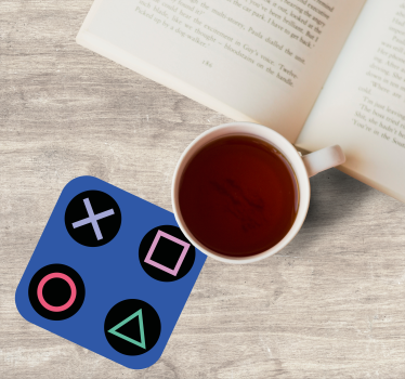 Vicces színes playstation minta geeky alátétek - TenStickers
