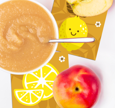 Vidám citrom és citrus poháralátétek szörnyszülött - TenStickers