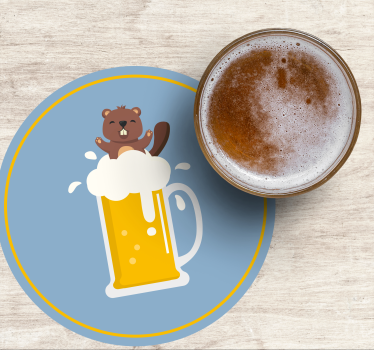 Vidám hód poháralátétek sörszőnyegek - TenStickers