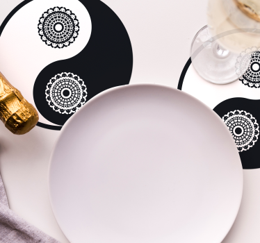 Yin yang mandala minták poháralátétek szörnyszülött - TenStickers
