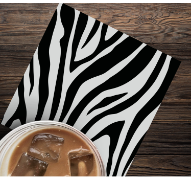 Zebra csíkos mintás poháralátétek - TenStickers