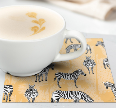 Zebra mintás poháralátétek szörnyszülött - TenStickers