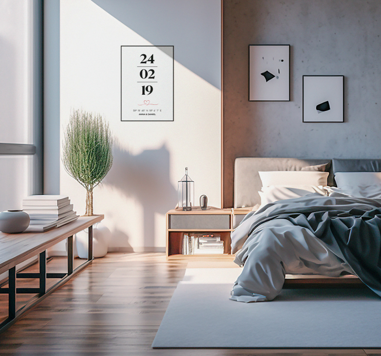 testreszabható poszterek a szerelem koordinátái - TenStickers