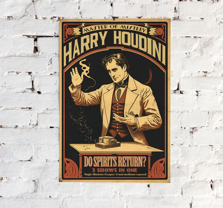poszter vintage houdini magyarul - TenStickers