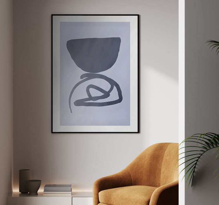 absztrakt poszter lila keret - TenStickers