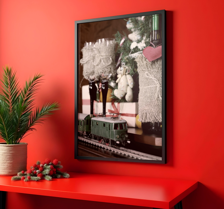 Játékvonat karácsonyi poszter - TenStickers