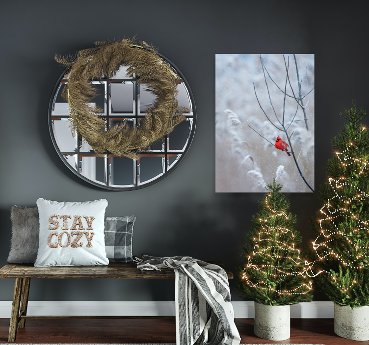 Karácsonyi madár plakát nyomtatás - TenStickers