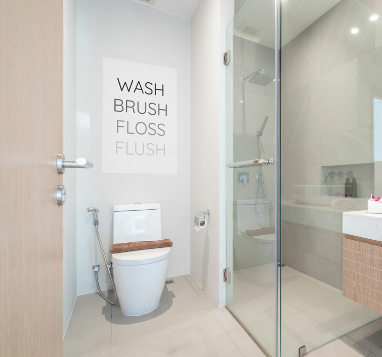 Mosás kefe fogselyem flush poszter - TenStickers