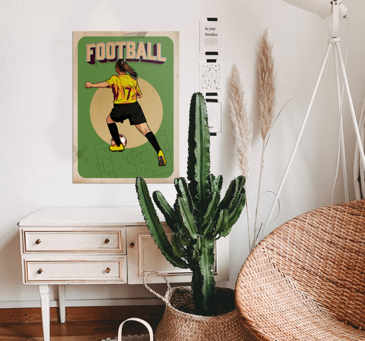 Női futball retro poszter - TenStickers