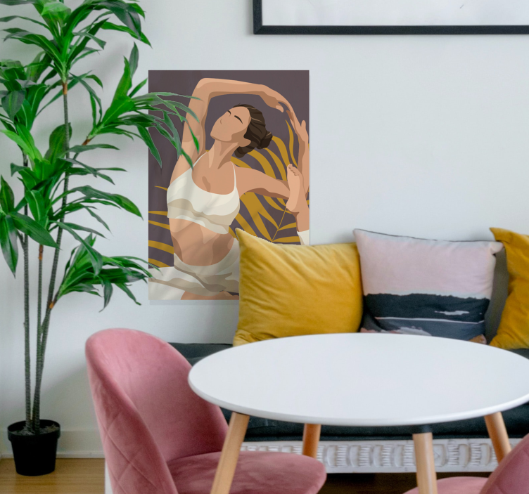 plakát más sportágak jóga illusztráció - TenStickers