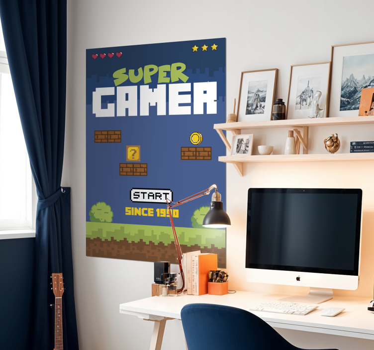 super gamer retro stílusú videojáték poszter - TenStickers