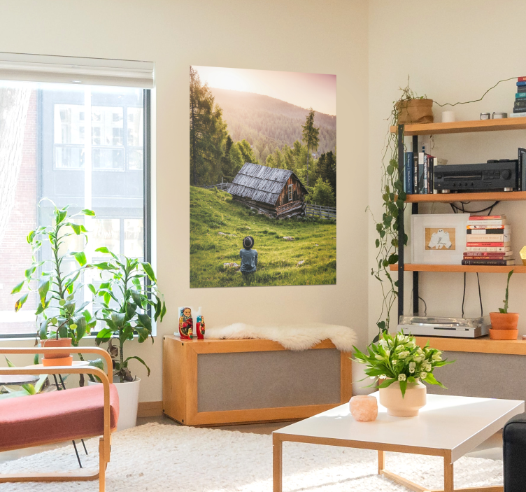 Tájház az erdei plakáton - TenStickers