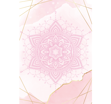 poszter zen rózsaszín akvarell mandala - TenStickers