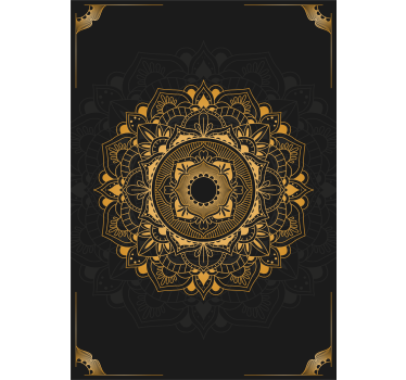 Fekete mandala pillangó poszter - TenStickers