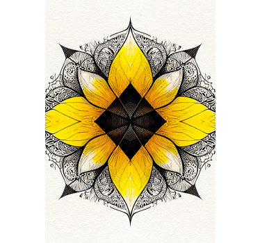 Virágos mandala plakátok zen - TenStickers