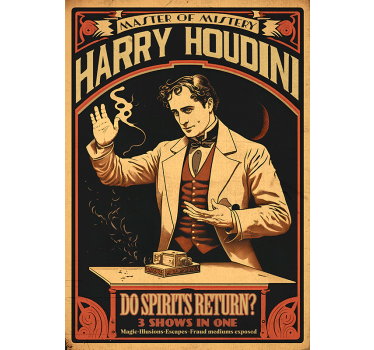 poszter vintage houdini magyarul - TenStickers