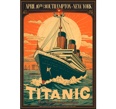 poszter vintage a Titanic első útja - TenStickers