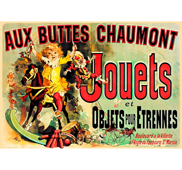 poszter vintage aux buttes chaumont jouets - TenStickers