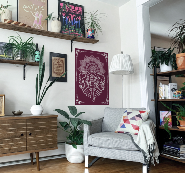 Elefánt mandala poszter - TenStickers