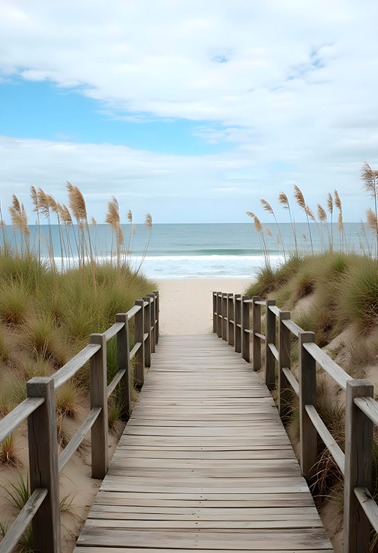 Szeles tengerpart valósághű fotóplakát - TenStickers