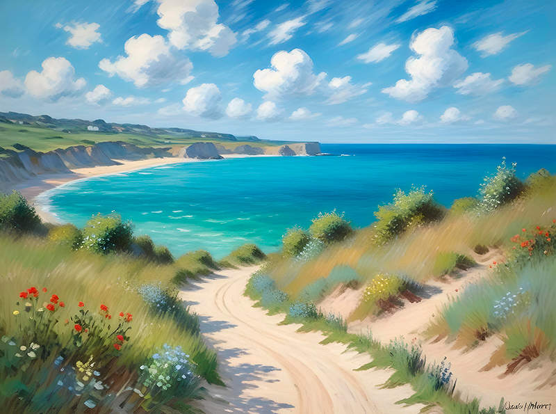 Gyönyörű kilátás a tengerre plakát tájak - TenStickers