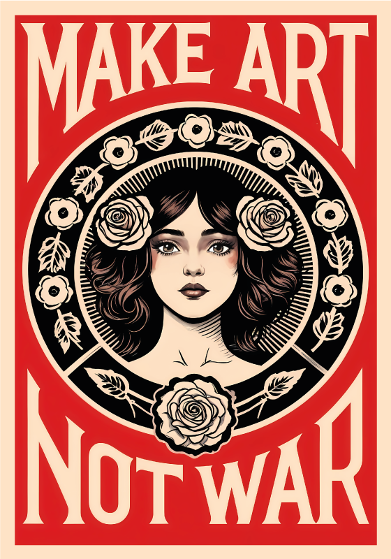 make art not war plakátművészet - TenStickers