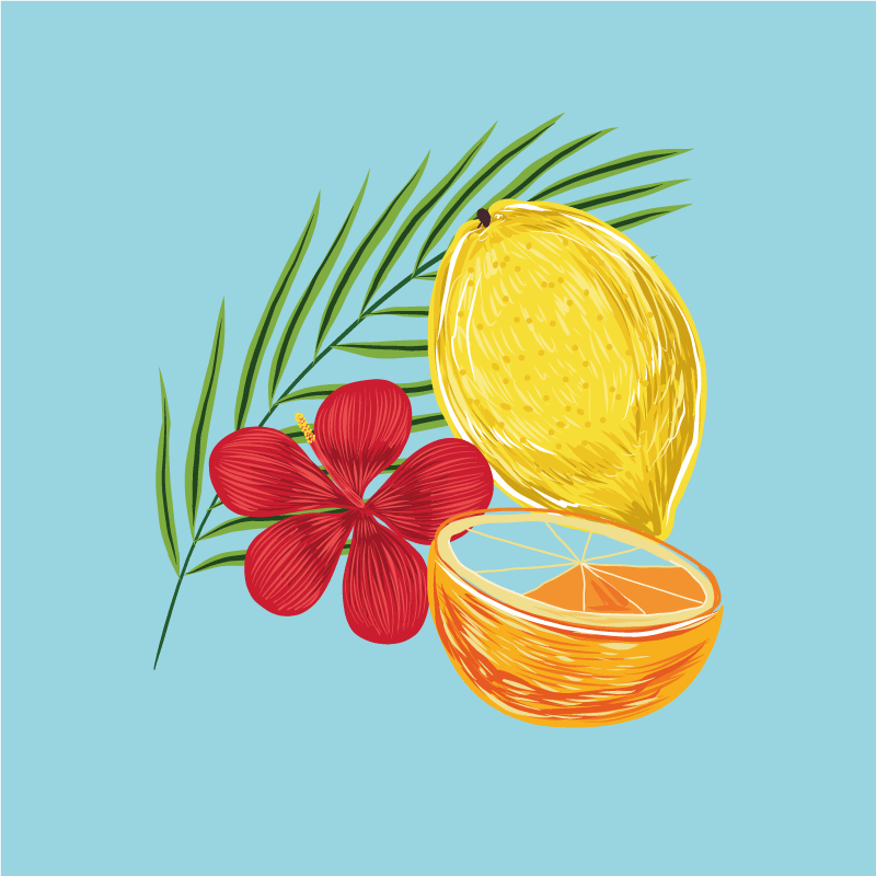 Pasztell citrom gyümölcs design plakát konyhánként - TenStickers