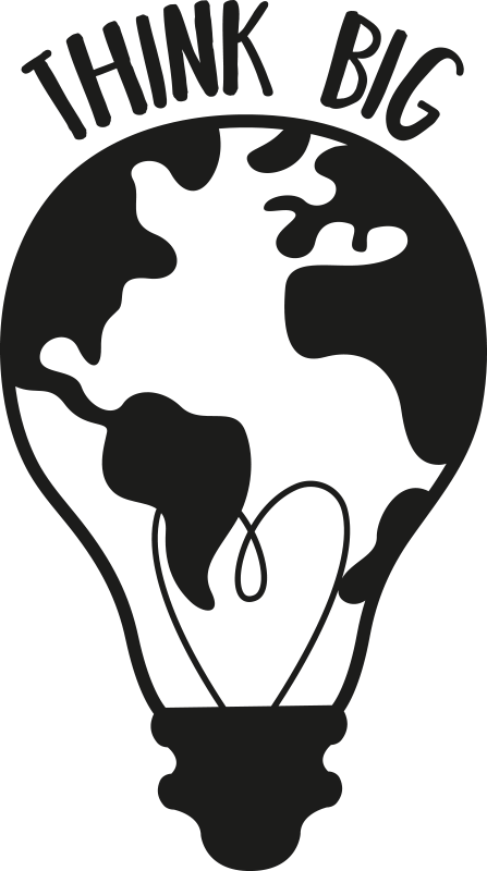 Növekedj nagyban világtérképpel poszter irodánként - TenStickers