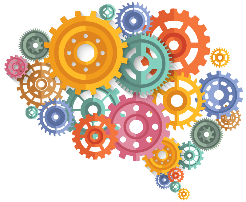 Agy színű fogaskerekek poszter irodánként - TenStickers