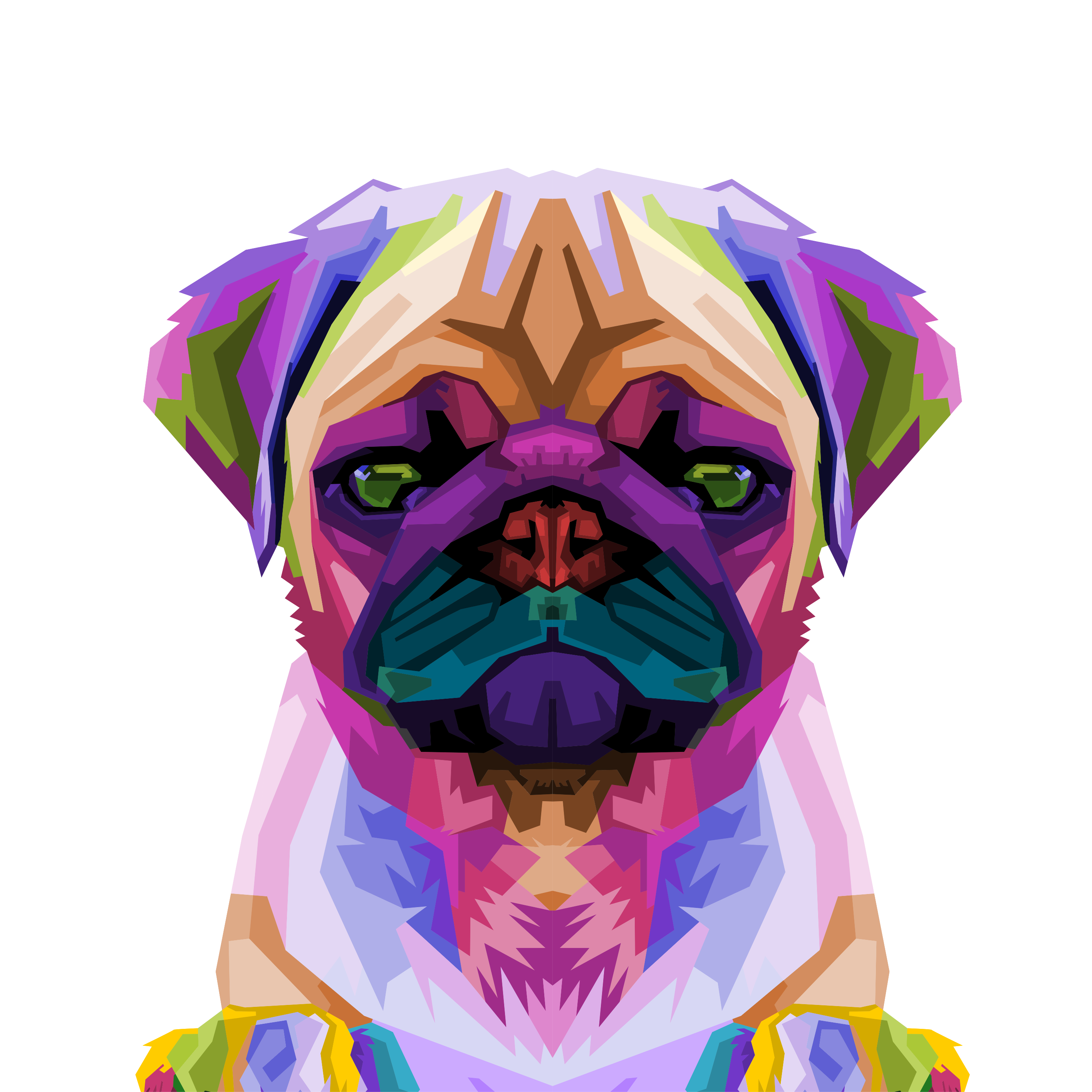 Pop art mopsz plakát szobánként - TenStickers