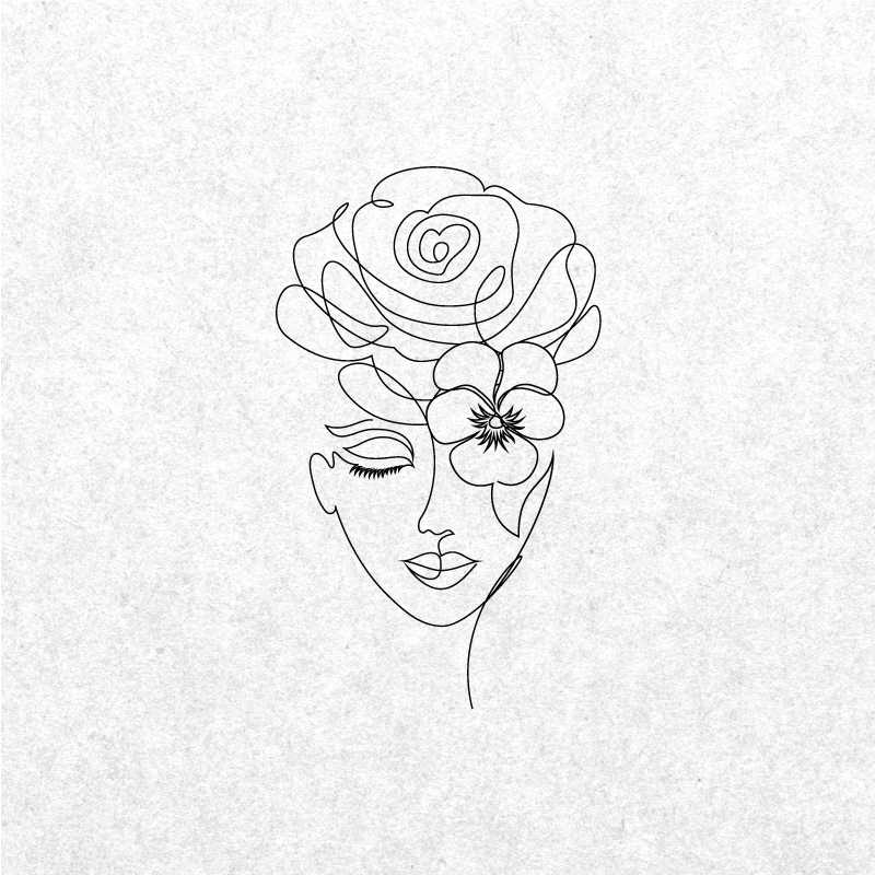 Minimalista arc nélküli nő plakát szobánként - TenStickers