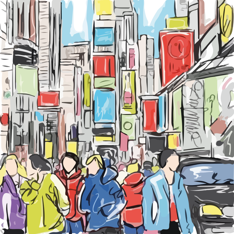 Modern new york-i figurák plakát szobánként - TenStickers